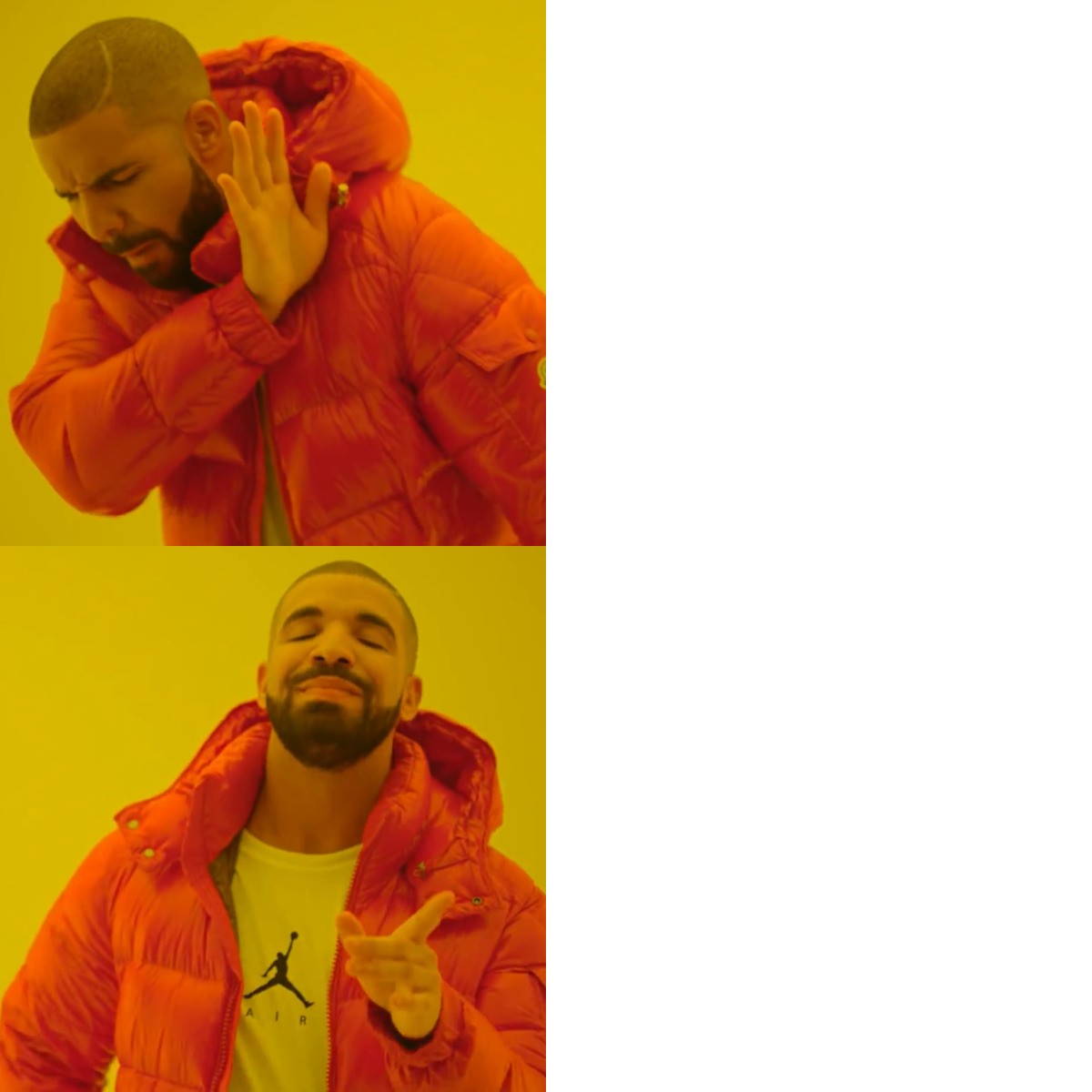 Drake Hotline Bling meme about Thrive Causemetics